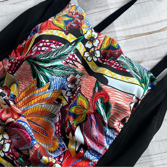 NWT Seekers Swimwear Multi Color Ruched One Piece size 8 - Picture 4 of 8